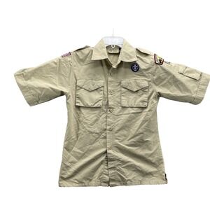 Boy Scouts of America Shirt Youth Boys Large BSA Patches Uniform Embroidered